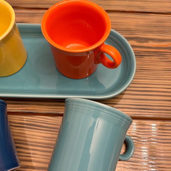 HLC Fiestaware USA ring handle mug set/ Fiestaware bread plate tray - Picture 10 of 11